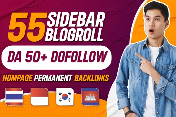 Jasa sidebar blogroll backlink dofollow permanen da 50